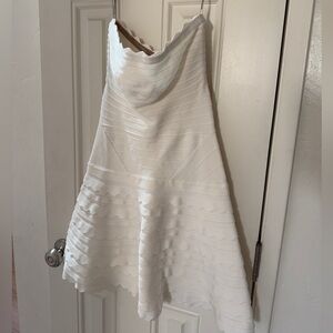 Herve Leger “Phoebe Dress” NWT White Strapless Dress Small